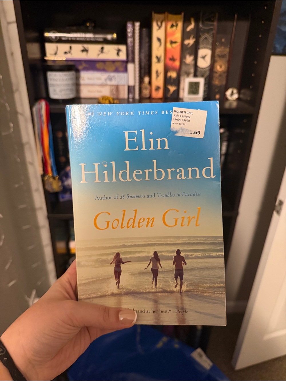 Elin Hilderbrand "Golden Girl" Paperback - Blue & Cream Cover